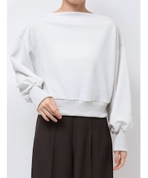 オフショルラメスウェットプルオーバー