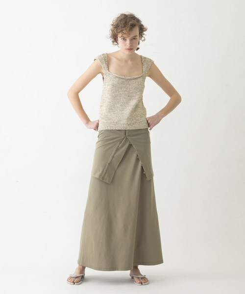 LAATO（ラート）の「flare long  skirt  set（スカート・レディース・シャドウ/チョコレート/ナッツ・Free）」の3枚目の写真