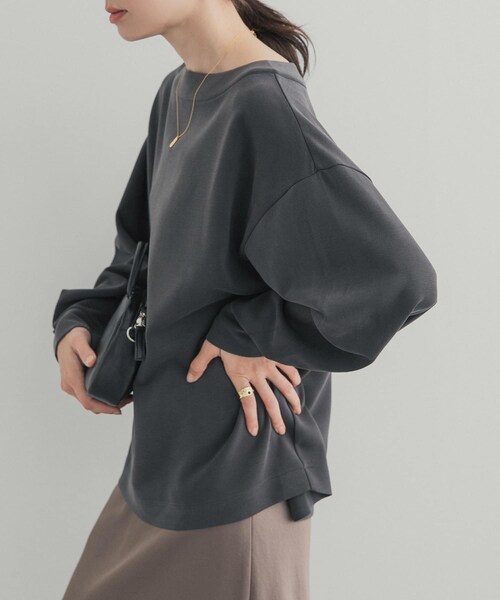 URBAN RESEARCH DOORS（アーバンリサーチドアーズ）の「2WAYフィブリルプルオーバー（Tシャツ/カットソー・レディース・CHARCOAL/KHAKI・Free）」の7枚目の写真