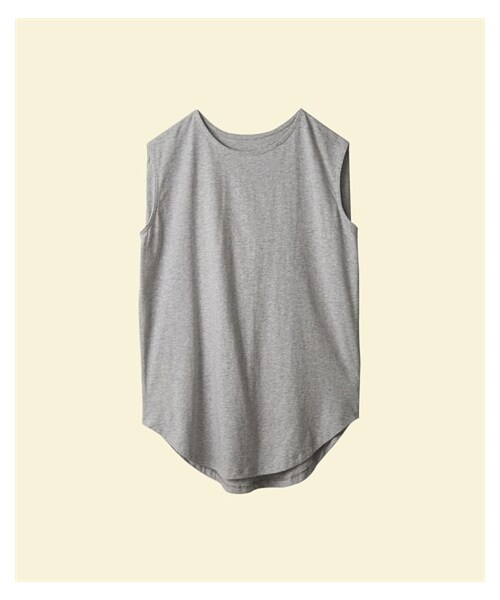 nissen（ニッセン）の「【Be praised】ロングタンクトップ（Tシャツ/カットソー・レディース・オフホワイト/黒/杢グレー/ベージュ・S~M/L~LL）」の7枚目の写真