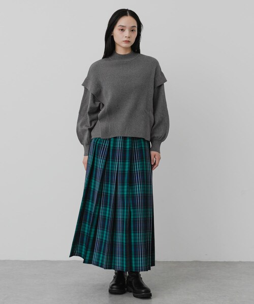 SENSE OF PLACE by URBAN RESEARCH（センスオブプレイスバイアーバンリサーチ）の「チェックプリーツスカート（スカート・レディース・NVY×GRN/CML×YEL/RED×BLK/BRN×L.BLU・One）」の20枚目の写真