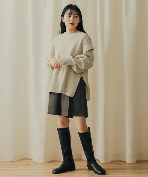 SENSE OF PLACE by URBAN RESEARCH(センスオブプレイスバイアーバンリサーチ)の「センタープレスバミューダパンツ(その他パンツ・レディース・MOCHA/GREIGE/CHARCOAL・S/M)」の12枚目の写真