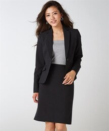 nissen | 【レディーススーツ】タイトスカートスーツ（テーラードジャケット＋スカート）（選べるスカート丈展開・５５ｃｍ丈）(スーツセット)