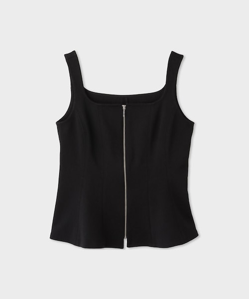 ROPE'（ロペ）の「【一部店舗限定】【REALM（レルム）】FRONT ZIP BLOUSE｜ペプラムビスチェ　26SS（シャツ/ブラウス・レディース・ブラック/ホワイト系・38）」の5枚目の写真