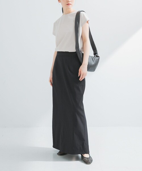 URBAN RESEARCH（アーバンリサーチ）の「『2サイズ展開』リネン混ロングスカート（スカート・レディース・BLACK/SAND BEIGE・36/38）」の14枚目の写真