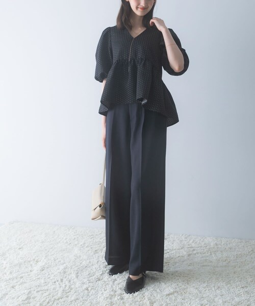 URBAN RESEARCH ROSSO（アーバンリサーチロッソ）の「防シワ リネンライクイージースラックス（その他パンツ・レディース・SKYGRAY/DARKNAVY/L/BEIGE・36/38）」の15枚目の写真