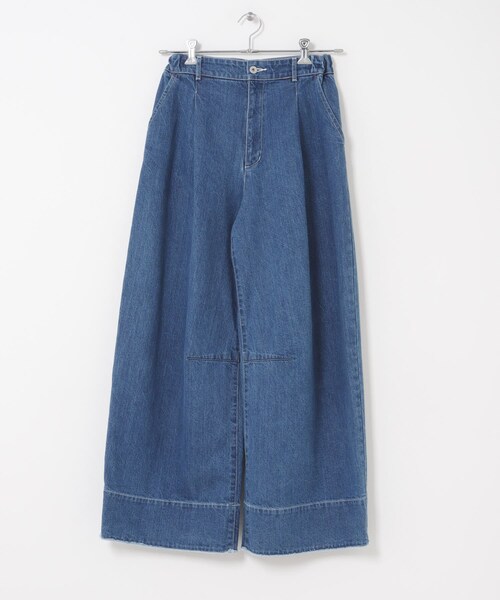 THE GOODLAND MARKET(ザグッドランドマーケット)の「cwtch ORGANIC DENIM WIDEPANTS V(デニムパンツ・レディース・V WASH・1/2)」の2枚目の写真