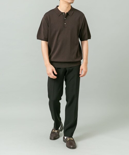 URBAN RESEARCH ROSSO（アーバンリサーチロッソ）の「『WEB限定』シルク混サマーニットポロシャツ（ポロシャツ・メンズ・GREIGE/BLUE GRAY/BROWN・M/L）」の21枚目の写真