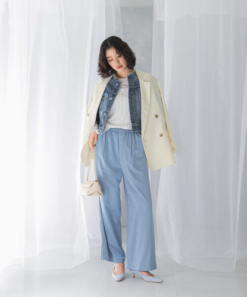 URBAN RESEARCH ROSSO（アーバンリサーチロッソ）の「イージーラインパンツ（その他パンツ・レディース・SAX/L.BEIGE・FREE）」の19枚目の写真