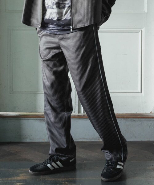 SENSE OF PLACE by URBAN RESEARCH（センスオブプレイスバイアーバンリサーチ）の「サイドラインピンストライプスラックス（その他パンツ・メンズ・CHARCOAL/KHAKI/ORANGE・M/L）」の7枚目の写真