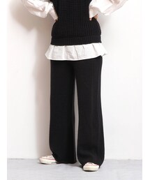 Ungrid | 【WEB限定】ニットストレートパンツ(その他パンツ)
