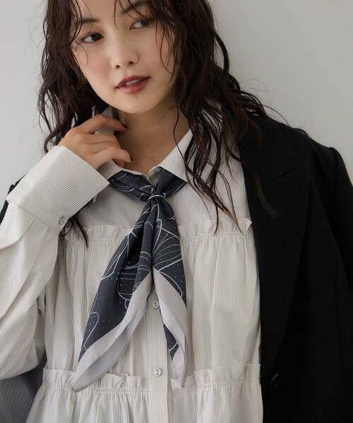 VIS（ビス）の「ビスチェシャーリングシャツ（シャツ/ブラウス・レディース・ベージュ系/グリーン系/ブルー系・F）」の19枚目の写真