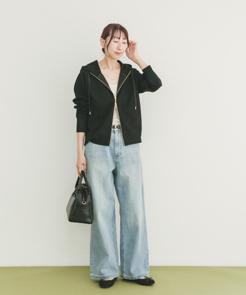 ITEMS URBANRESEARCH（アイテムズ アーバンリサーチ）の「ダンボールジップパーカー（パーカー・レディース・BLK/BRN/GRY・FREE）」の9枚目の写真