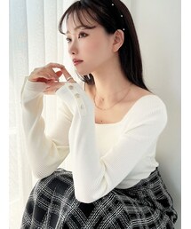 RESEXXY | シンプルデザインニットトップス(ニット/セーター)