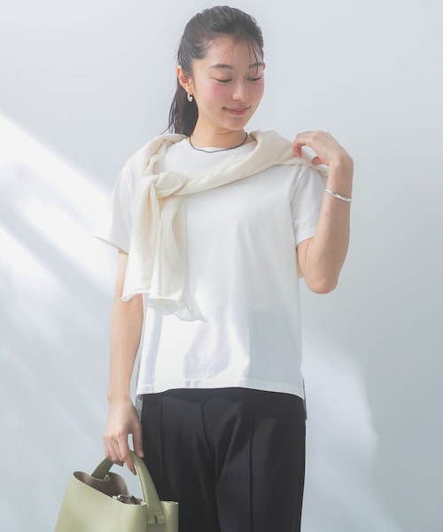 URBAN RESEARCH ROSSO（アーバンリサーチロッソ）の「UVカットアイスコットンカットソー（Tシャツ/カットソー・レディース・OFF/BLACK/MINT GREEN・Free）」の4枚目の写真