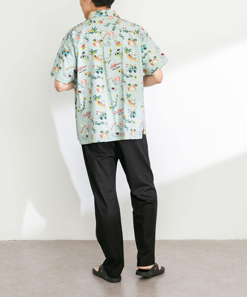 URBAN RESEARCH Sonny Label（アーバンリサーチサニーレーベル）の「アロハシャツ by Monkey Studio（シャツ/ブラウス・メンズ・グリーン/オフ/ネイビー・M/L）」の8枚目の写真