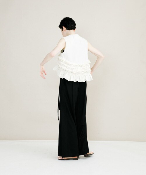 LAATO（ラート）の「wrap cut pants（その他パンツ・レディース・インク/ネズミ/ラクダ・FREE）」の7枚目の写真