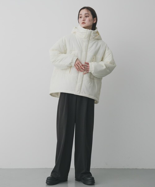 SENSE OF PLACE by URBAN RESEARCH（センスオブプレイスバイアーバンリサーチ）の「『2WAY仕様/撥水』『UR TECH』モンスターブルゾン（その他アウター・レディース・IVORY/BLACK/Y.BEIGE/BLK×GRY・one）」の12枚目の写真