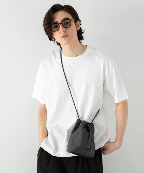 SENSE OF PLACE by URBAN RESEARCH（センスオブプレイスバイアーバンリサーチ）の「シルケットTシャツ(5分袖)（Tシャツ/カットソー・メンズ・WHITE/BLACK/CHARCOAL/GREEN・S/M/L）」の16枚目の写真