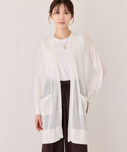 Jayro(ジャイロ)の「接触冷感シアーカーディガン(カーディガン/ボレロ・レディース・ブラック/ライトグレー/ホワイト系/ブルー・M)」の1枚目の写真