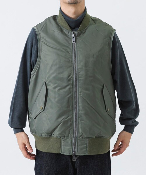 URBAN RESEARCH(アーバンリサーチ)の「The DUFFER N NEPHEWS CUT OFF FLIGHT VEST(ベスト・メンズ・BLACK/SAGE GREEN・M)」の7枚目の写真