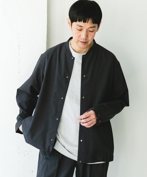 URBAN RESEARCH DOORS(アーバンリサーチドアーズ)の「『イージーケア/速乾/UVカット』クイックドライ ノーカラーライトブルゾン(ブルゾン・メンズ・CHALK/BLUEGREEN/CHARCOAL・M/L)」の19枚目の写真