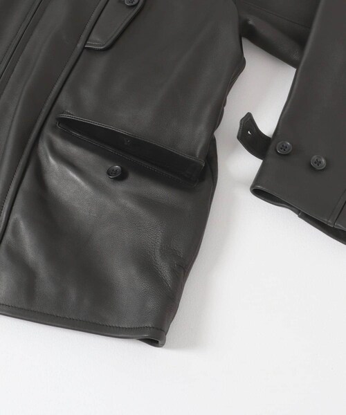 URBAN RESEARCH（アーバンリサーチ）の「HERILL　Lambnaked Jacket（ライダースジャケット・メンズ・Black・1/2）」の10枚目の写真