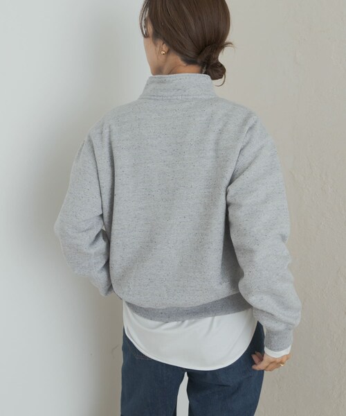 URBAN RESEARCH DOORS(アーバンリサーチドアーズ)の「commpost 反毛裏毛ハーフジップスウェット(スウェット・レディース・TOP GRAY・S)」の5枚目の写真