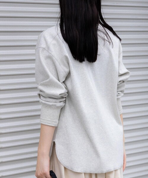 URBAN RESEARCH DOORS（アーバンリサーチドアーズ）の「FORK&SPOON　ヘビーフライスクルーネックプルオーバー（Tシャツ/カットソー・レディース・KHAKI/OATMEAL/TOP CCL・1）」の16枚目の写真