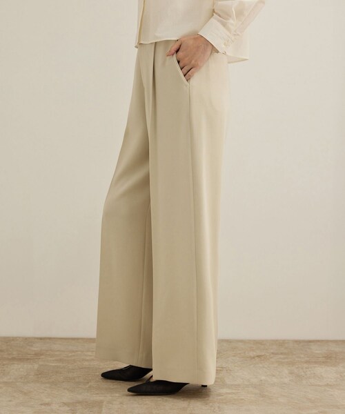 ROPE'（ロペ）の「[美人パンツ]ダブルクロスワイドパンツ/イージーケア（その他パンツ・レディース・ブラック/ベージュ/ピンク・34/36/38/40）」の22枚目の写真