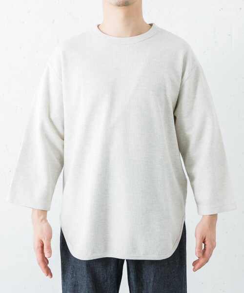 URBAN RESEARCH（アーバンリサーチ）の「blurhmsROOTSTOCK　R&S THERMAL BASEBALL T-SHIRTS（Tシャツ/カットソー・メンズ・H.OATMEAL/BLACK/H.BEIGE・2/3）」の6枚目の写真