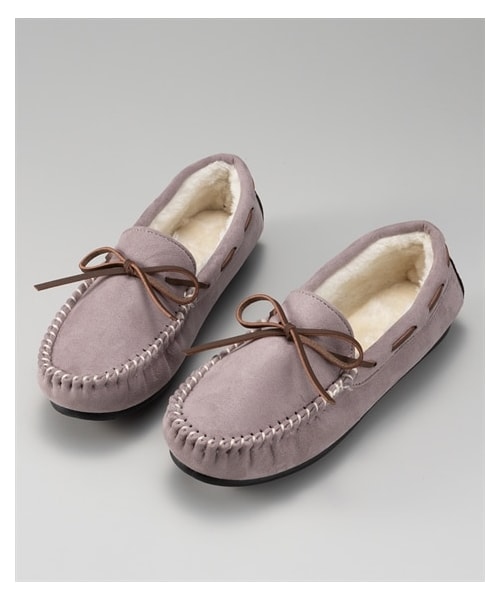 nissen（ニッセン）の「エコファーリボンモカシンシューズ（ワイズ３Ｅ）（バレエシューズ・メンズ・黒/ベージュ/オーク/キャメル/スモーキーグリーン/ネイビー/スモーキーライラック/アイボリー×ツイード調/ライトグレー/黒×ツイード調・SS=21.0~21.5cm/S=22.0~22.5cm/M=23.0~23.5cm/L=23.5~24.0cm/LL=24.5~25.0cm/3L=25.0~25.5cm）」の10枚目の写真