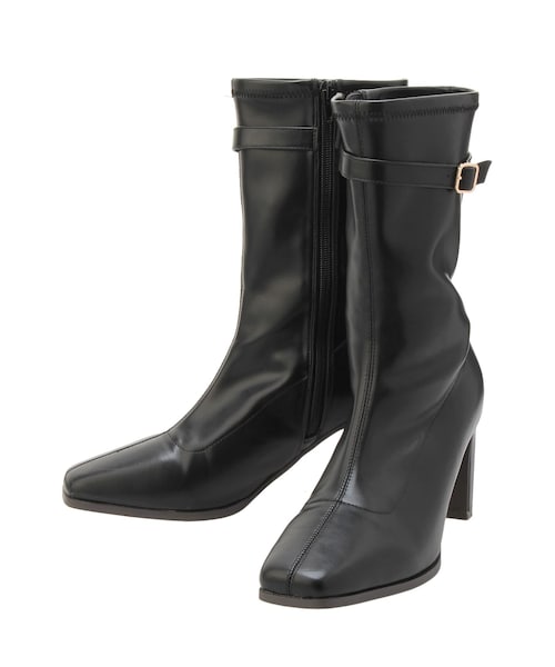 dazzlin（ダズリン）の「アンクルベルトミドルブーツ（ブーツ・レディース・アイボリー/ブラック/ブラウン・M/L）」の9枚目の写真