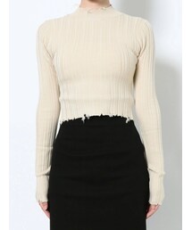 EMODA | クラッシュショートリブニット(ニット/セーター)