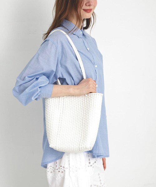 URBAN RESEARCH Sonny Label（アーバンリサーチサニーレーベル）の「メルカドトートバッグ（トートバッグ・レディース・ブラック×オフ/ブラック/ホワイト・one）」の5枚目の写真