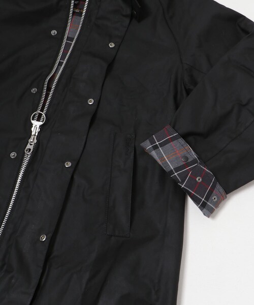 URBAN RESEARCH（アーバンリサーチ）の「Barbour　MODIFIED EXMOOR JACKET（ステンカラーコート・メンズ・BLACK/SAGE・36/38/40）」の5枚目の写真