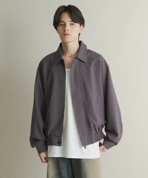 SENSE OF PLACE by URBAN RESEARCH（センスオブプレイスバイアーバンリサーチ）の「メランジバルーンジップブルゾン（ブルゾン・メンズ・BLACK/BEIGE/PURPLE・M/L）」の3枚目の写真