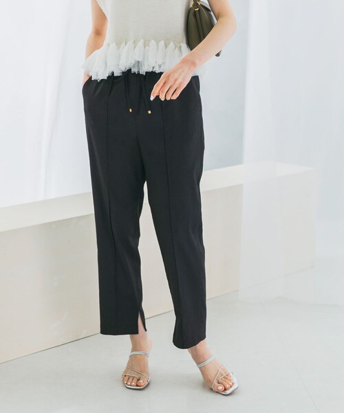 URBAN RESEARCH ROSSO（アーバンリサーチロッソ）の「ウォッシャブルイージーテーパードパンツ（その他パンツ・レディース・BLACK/L/GREIGE/GREEN・FREE）」の5枚目の写真
