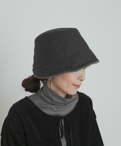 URBAN RESEARCH DOORS（アーバンリサーチドアーズ）の「リバーシブルハット（ハット・レディース・BLACK/BEIGE・one）」の3枚目の写真