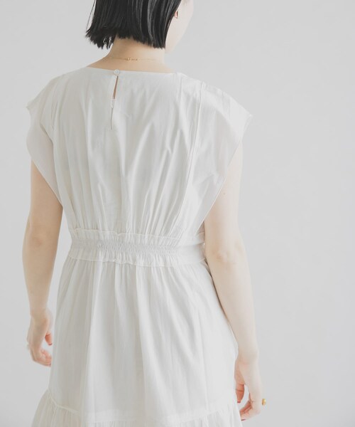 THE GOODLAND MARKET（ザグッドランドマーケット）の「FANAKA　ギャザードレス（ワンピース・レディース・NAVY/WHITE・Free）」の10枚目の写真