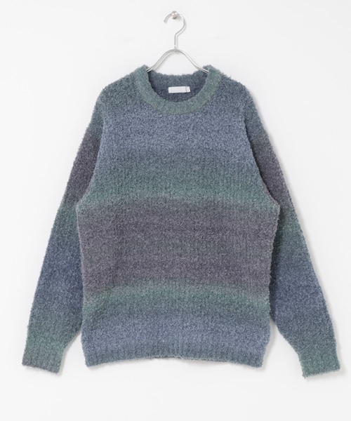 SENSE OF PLACE by URBAN RESEARCH（センスオブプレイスバイアーバンリサーチ）の「『ユニセックス』ブークレグラデーションニット（ニット/セーター・メンズ・L.GRAY/CHARCOAL/BLUE/ORANGE/YELLOW/BROWN・M/L）」の15枚目の写真