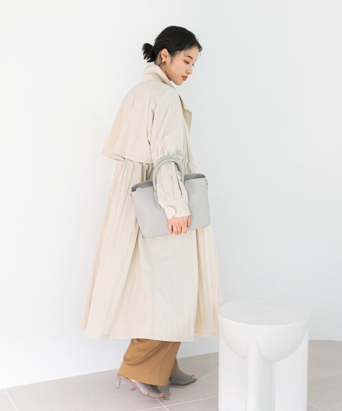 URBAN RESEARCH ROSSO（アーバンリサーチロッソ）の「撥水ボリュームモッズコート（モッズコート・レディース・BEIGE/OFF WHITE・FREE）」の9枚目の写真