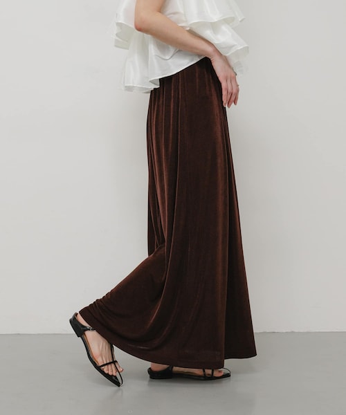 SENSE OF PLACE by URBAN RESEARCH(センスオブプレイスバイアーバンリサーチ)の「シャイニーイージーナロースカート(スカート・レディース・BROWN/BLACK/BEIGE・S/M)」の15枚目の写真