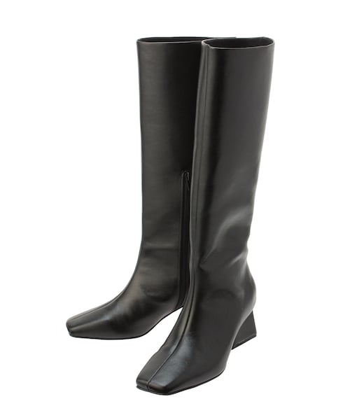 ELENDEEK（エレンディーク）の「SQUARE LONG BOOTS（ブーツ・レディース・アイボリー/ブラック/シルバー・37/38）」の7枚目の写真