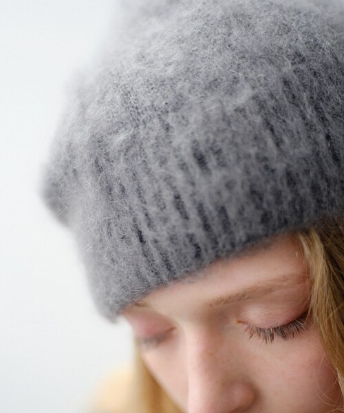 RODE SKO（ロデスコ）の「ASAUCE MELER　モヘアシルクヘアリーコンパクトワッチ（ニットキャップ/ビーニー・レディース・SteelGray/NAVY・one）」の3枚目の写真