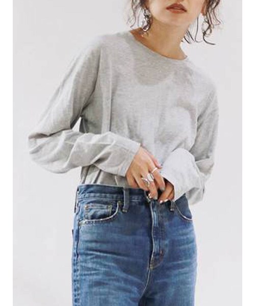 Ungrid（アングリッド）の「BASICロングスリーブTee（Tシャツ/カットソー・レディース・オフホワイト/ブラック/ライトグレー・F）」の3枚目の写真