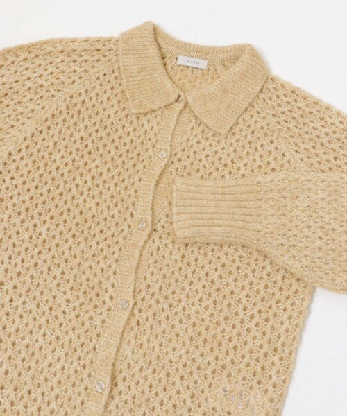 LAATO（ラート）の「mesh knit polo cardigan（カーディガン/ボレロ・レディース・ハニー/スチール・FREE）」の15枚目の写真