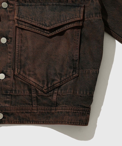 ADAM ET ROPE'（アダムエロペ）の「【Etudes Studio/エチュードストゥディオ】LOOSE DENIM JACKET（デニムジャケット・メンズ・ダークブラウン・46/48）」の7枚目の写真