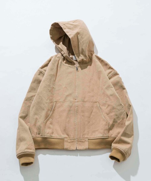 URBAN RESEARCH Sonny Label（アーバンリサーチサニーレーベル）の「ダックフーデッドショートブルゾン（ブルゾン・メンズ・キャメル/ブラック・M/L）」の18枚目の写真