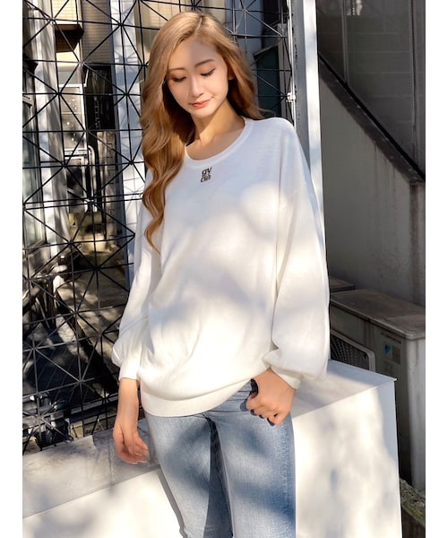 トップス Fluffy loose knit beige 44636 Knit Top 